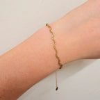 Pulsera Rígida Ondas | Dorado