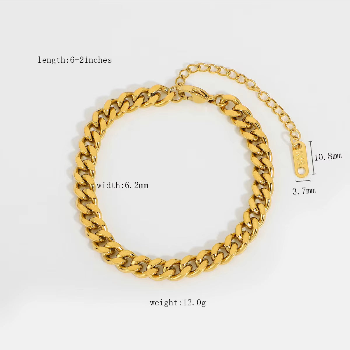 Pulsera Dorada Cubana | Dorado