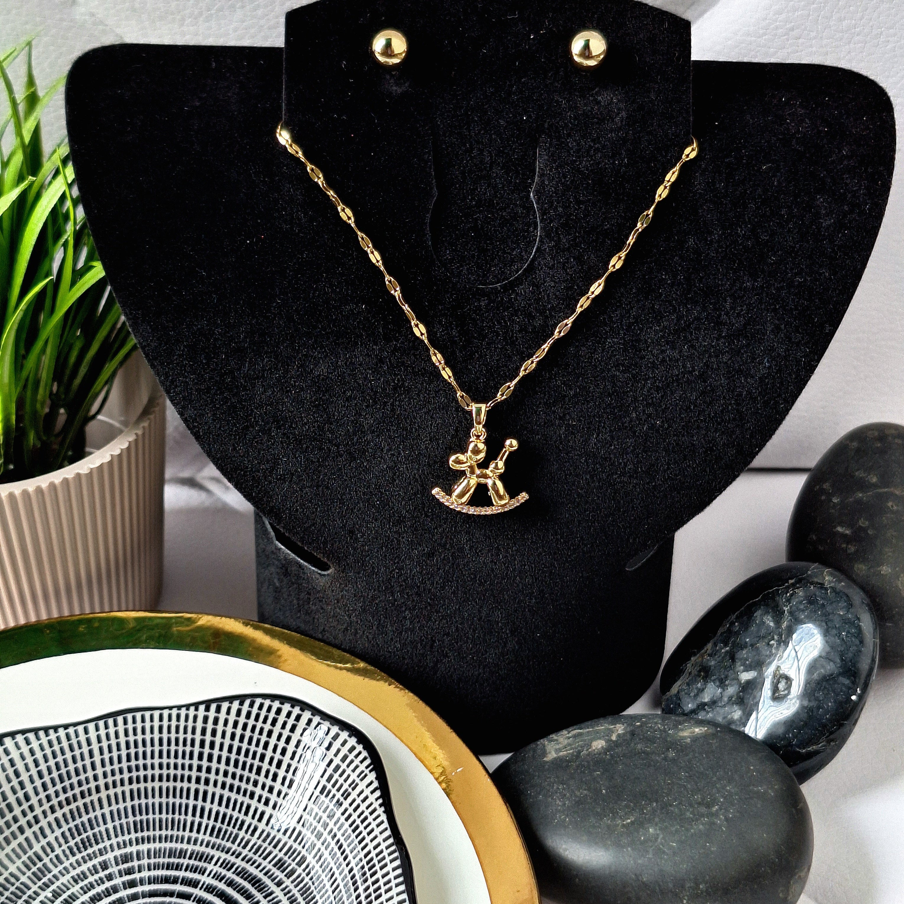Collar con Dije Perrito | Oro Chino Dorado