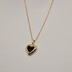 Collar Relicario Corazon | Oro Chino Dorado
