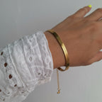 Pulseras Serpiente Corazón | Oro chino Dorada