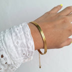 Pulseras Serpiente Corazón | Oro chino Dorada