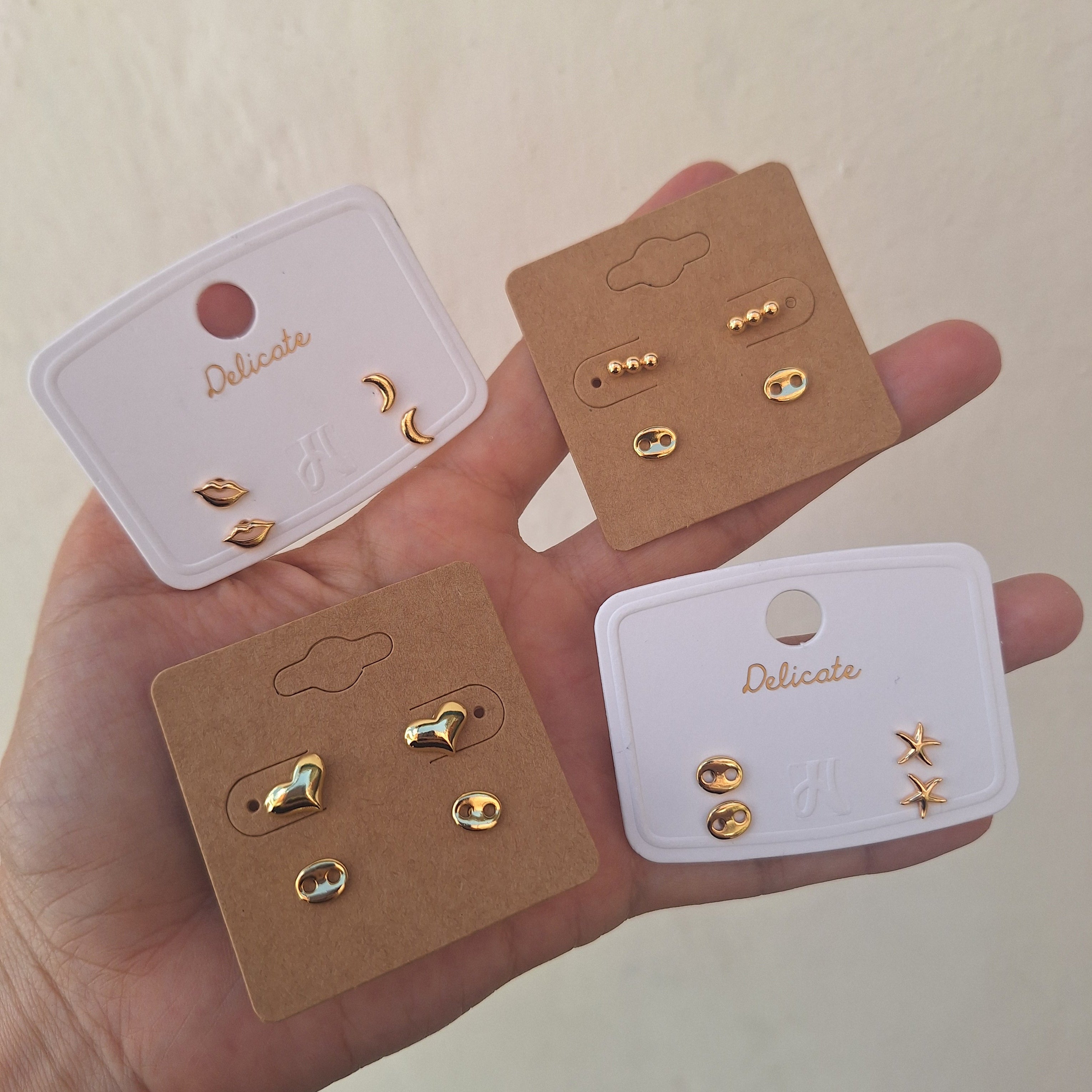 Zarcillos Mini Modelos Variados | Oro Chino Dorado