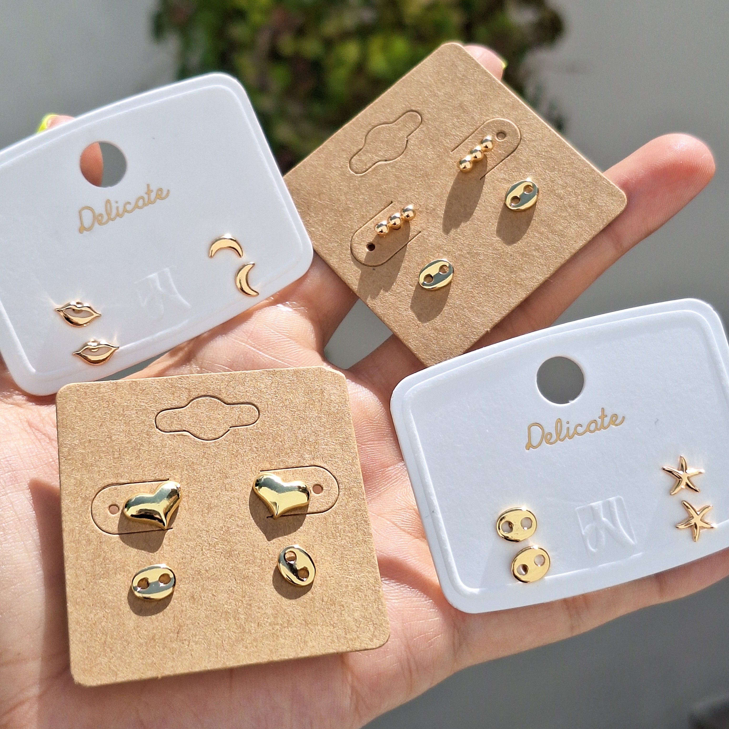 Zarcillos Mini Modelos Variados | Oro Chino Dorado