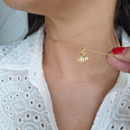 Collar Concha con Perla | Oro Chino Dorado
