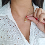 Collar Concha con Perla | Oro Chino Dorado