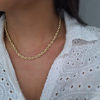Collar Entorchado Mediano | Oro Chino Dorado
