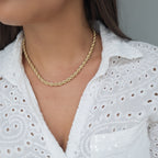 Collar Entorchado Mediano | Oro Chino Dorado