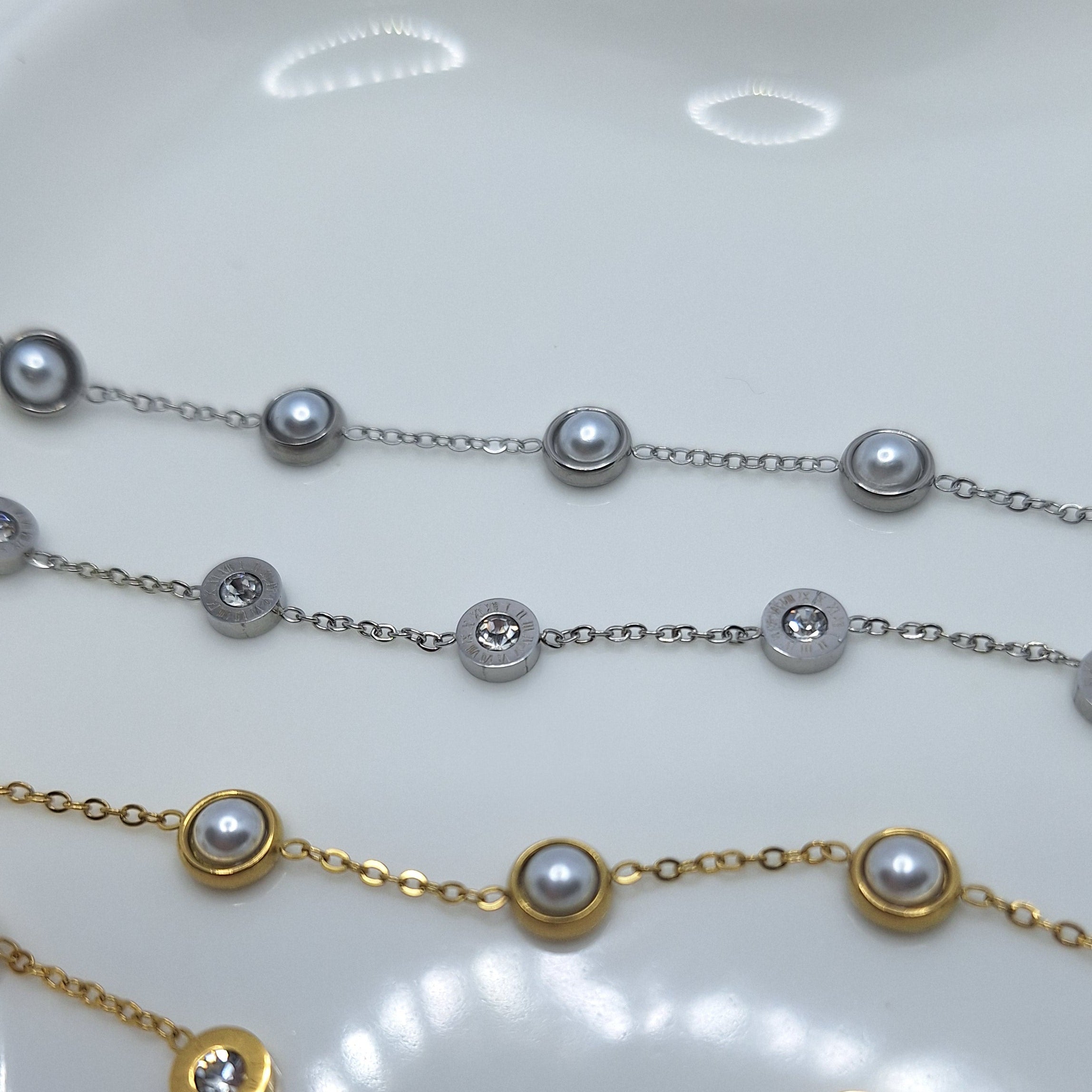 Pulsera Punto Brillante | Plateado