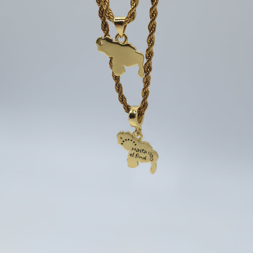 Collar Hasta El Final Vzla | Oro Chino Dorado
