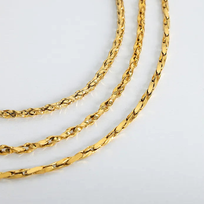 Cadena Collar Dama Trigo Fina | Dorado