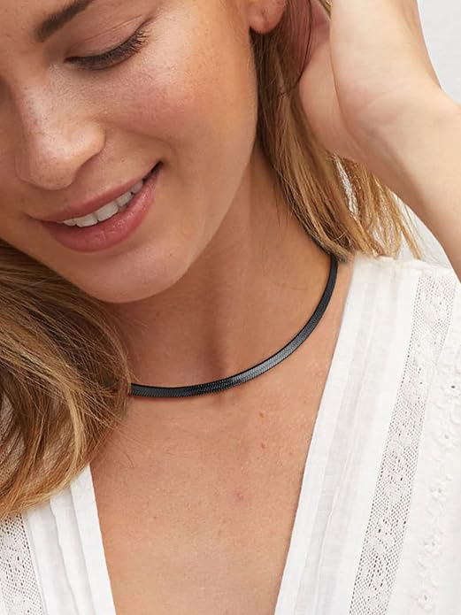 Collar 'Snake Chain' Mate | Oro Chino Negro