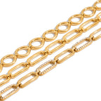 Pulsera Minimalista De Eslabones Clip Pulida | Dorado