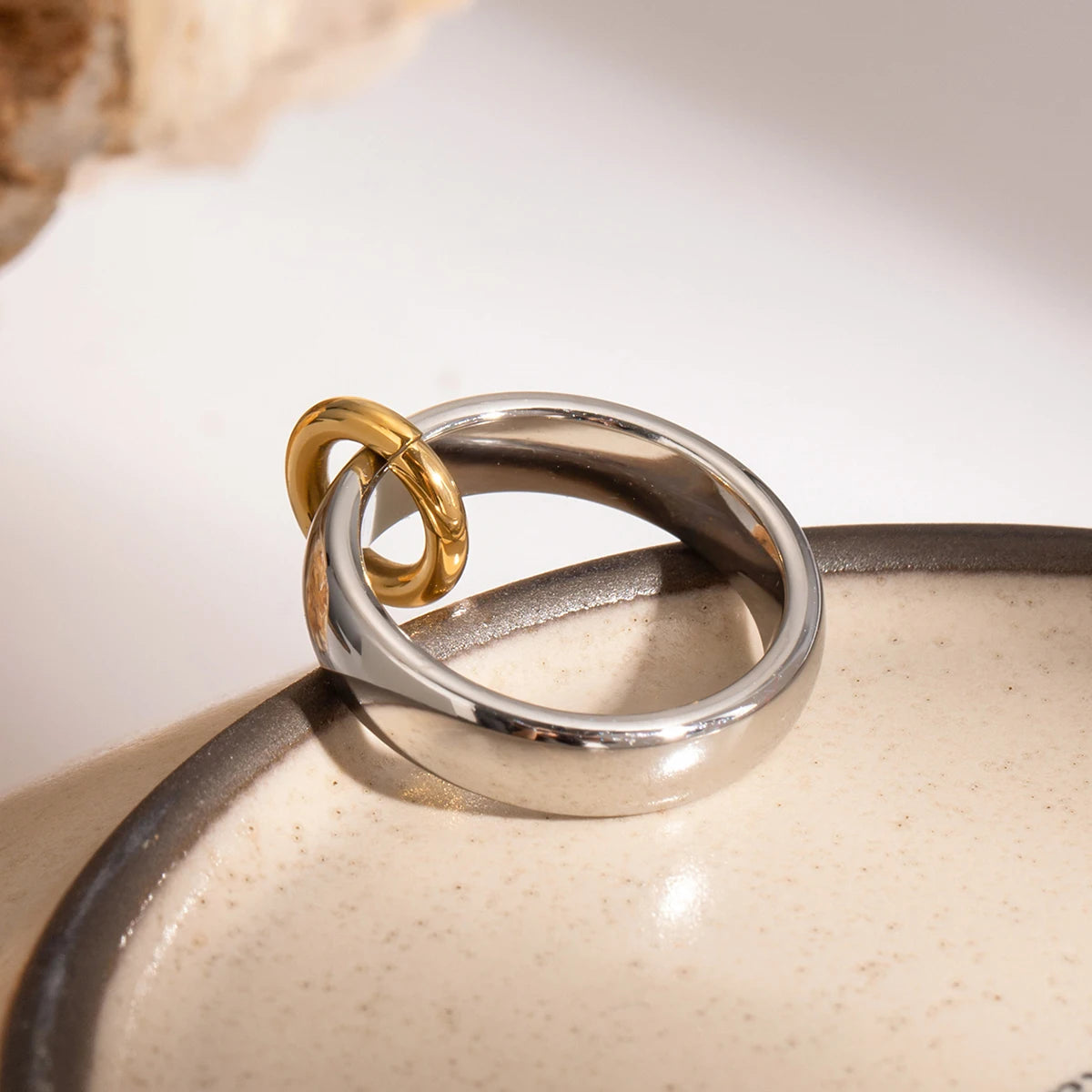 Anillo Circular Plata Oro