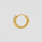 Argolla Pequeña de Corazón de Vidrio | Oro Chino Dorado