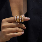 Anillo Corazon Brillante | Dorado
