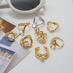 Anillos Circular Brillante con Circonia | Dorado