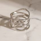 Anillo Caminos Cruzados | Plateado