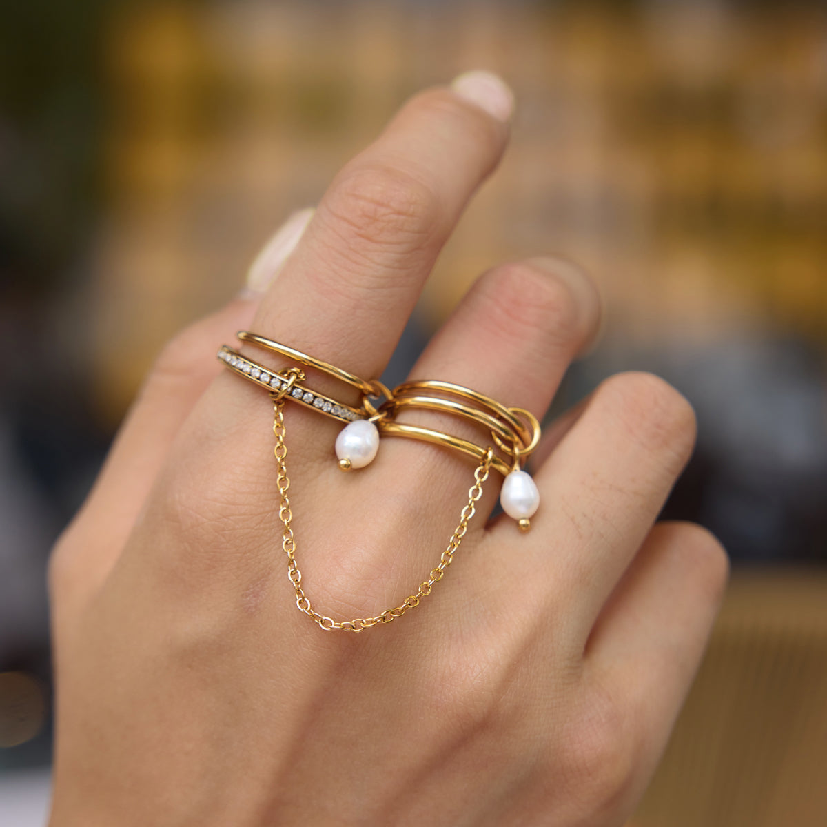 Anillos Apilables Aros | Dorado