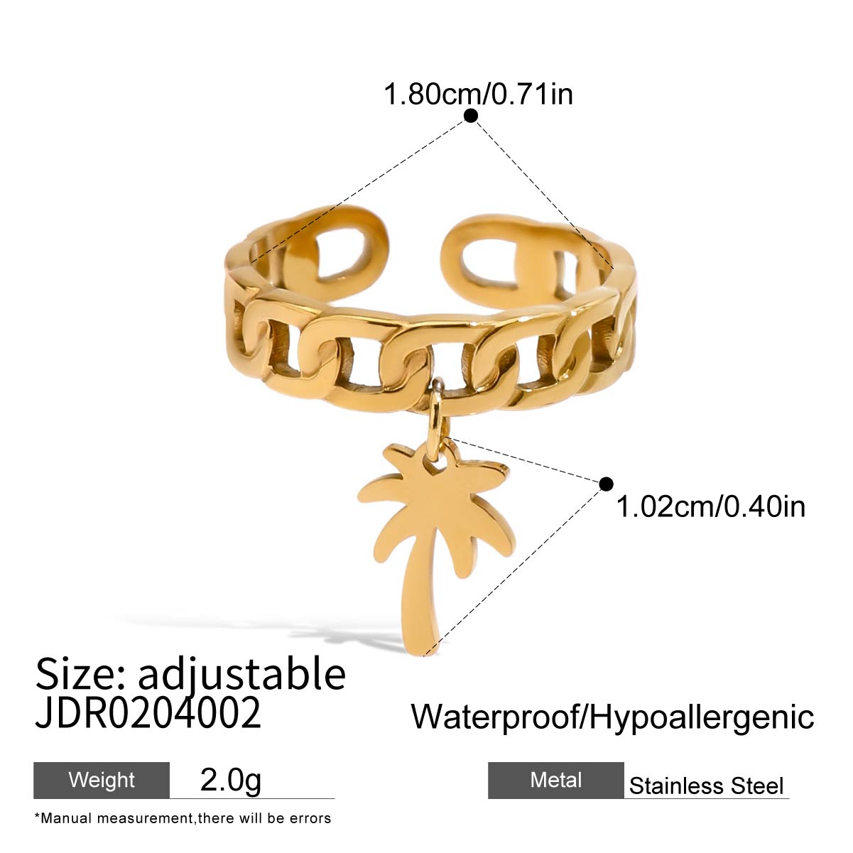 Anillo Mata de Coco | Dorado