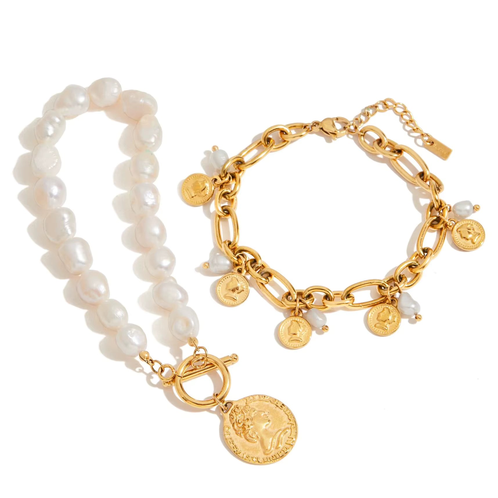 Pulsera 5 Monedas | Dorado