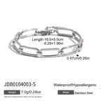 Pulsera Elegante Rígida Eslabones | Plateado