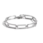 Pulsera Elegante Rígida Eslabones | Plateado