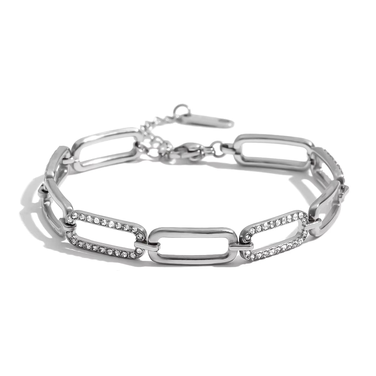 Pulsera Rígida Brillos | Plateado