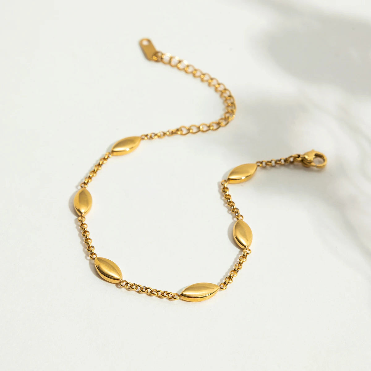 Pulsera Almendra Pulida | Dorado