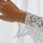 Pulsera Almendra Pulida | Dorado