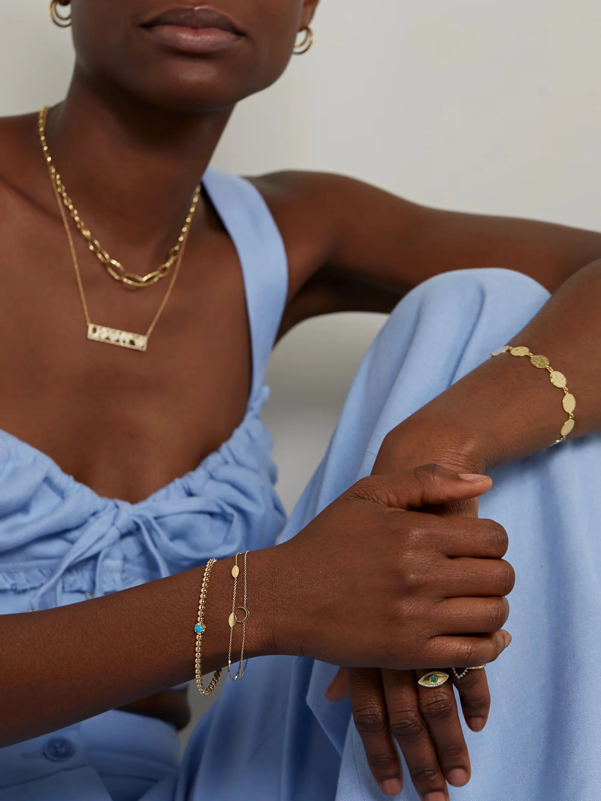 Pulsera Almendra Pulida | Dorado