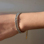 Pulsera Cubana Dos Tono | Bicolor