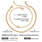 Pulsera Minimalista 2 Piezas | Dorado