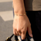 Pulsera Delicada Clásica Brillantes | Dorado