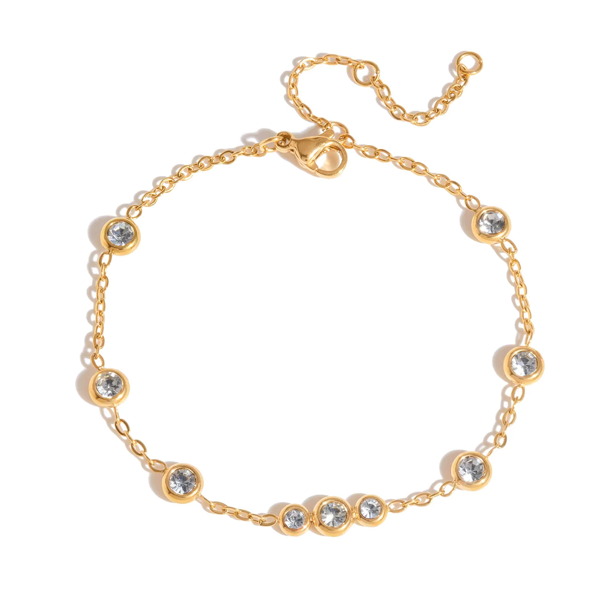 Pulsera Delicada Clásica Brillantes | Dorado