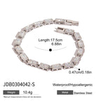 Pulsera Con Rectángulos Brillantes | Plateado