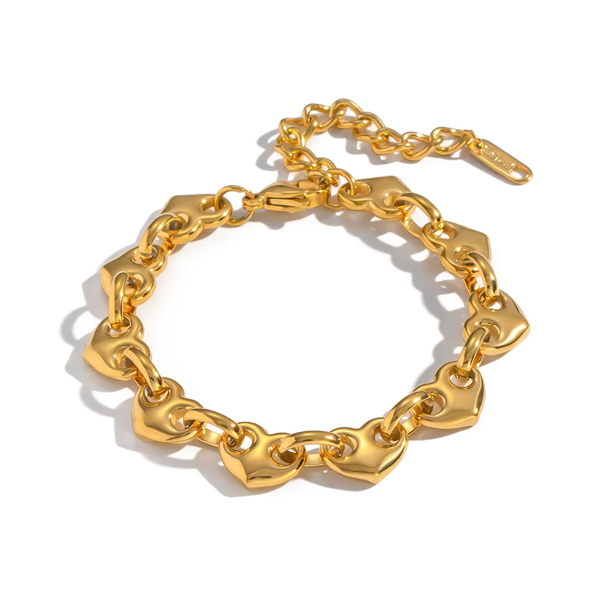 Pulsera Gu.cci De Corazon En Relieve | Dorado