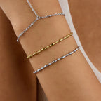 Pulsera de Eslabones Ovalados de Alto Pulido | Dorado y Plateado