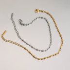 Pulsera de Eslabones Ovalados de Alto Pulido | Dorado y Plateado