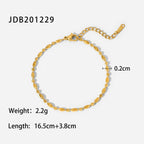 Pulsera de Eslabones Ovalados de Alto Pulido | Dorado y Plateado