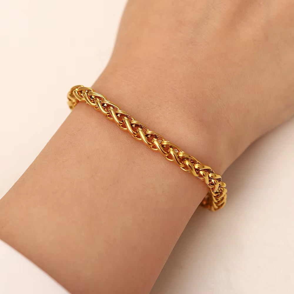 Pulsera Dorada Tejido | Dorado