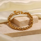 Pulsera Dorada Tejido | Dorado
