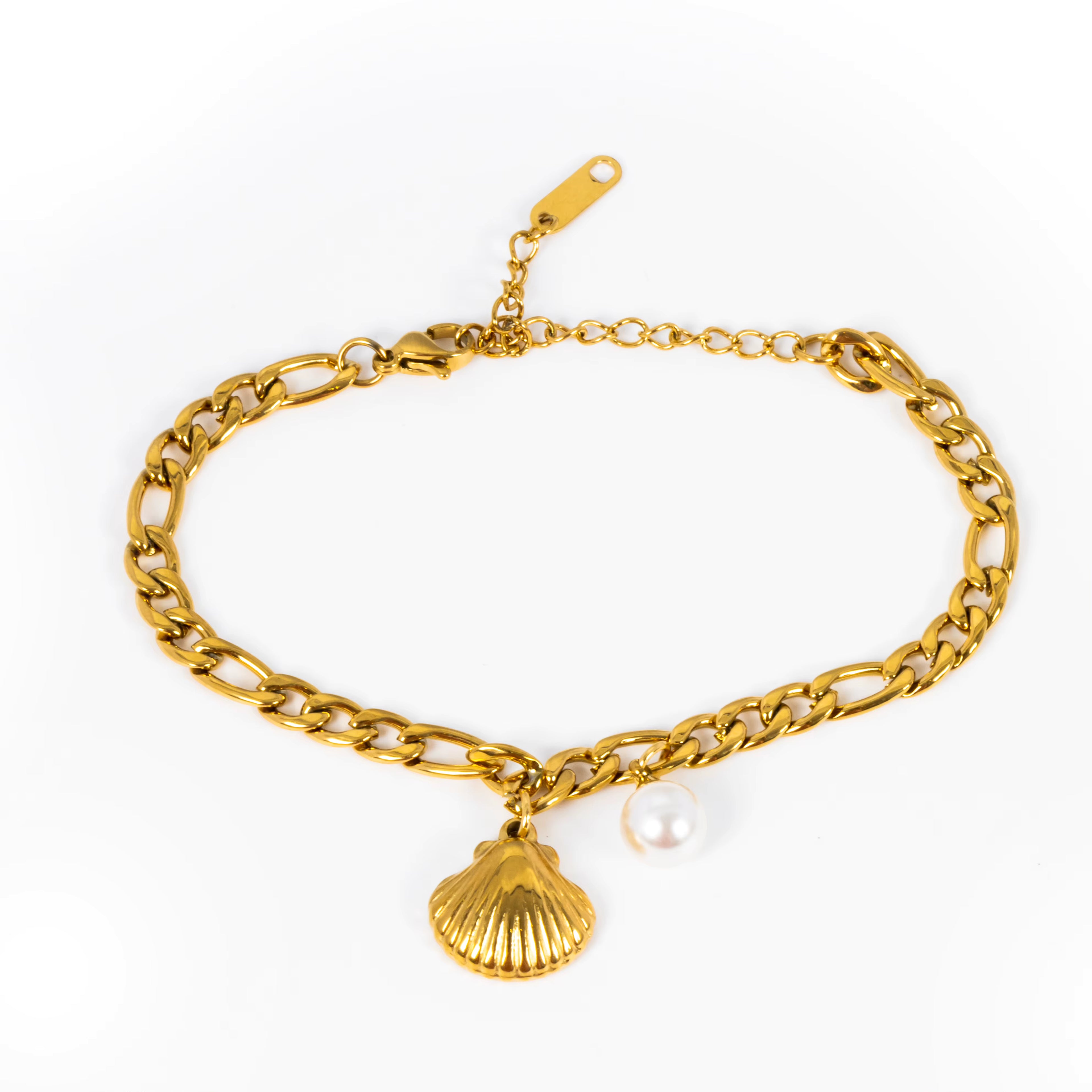 Pulsera con Dije Mar | Dorado Perla