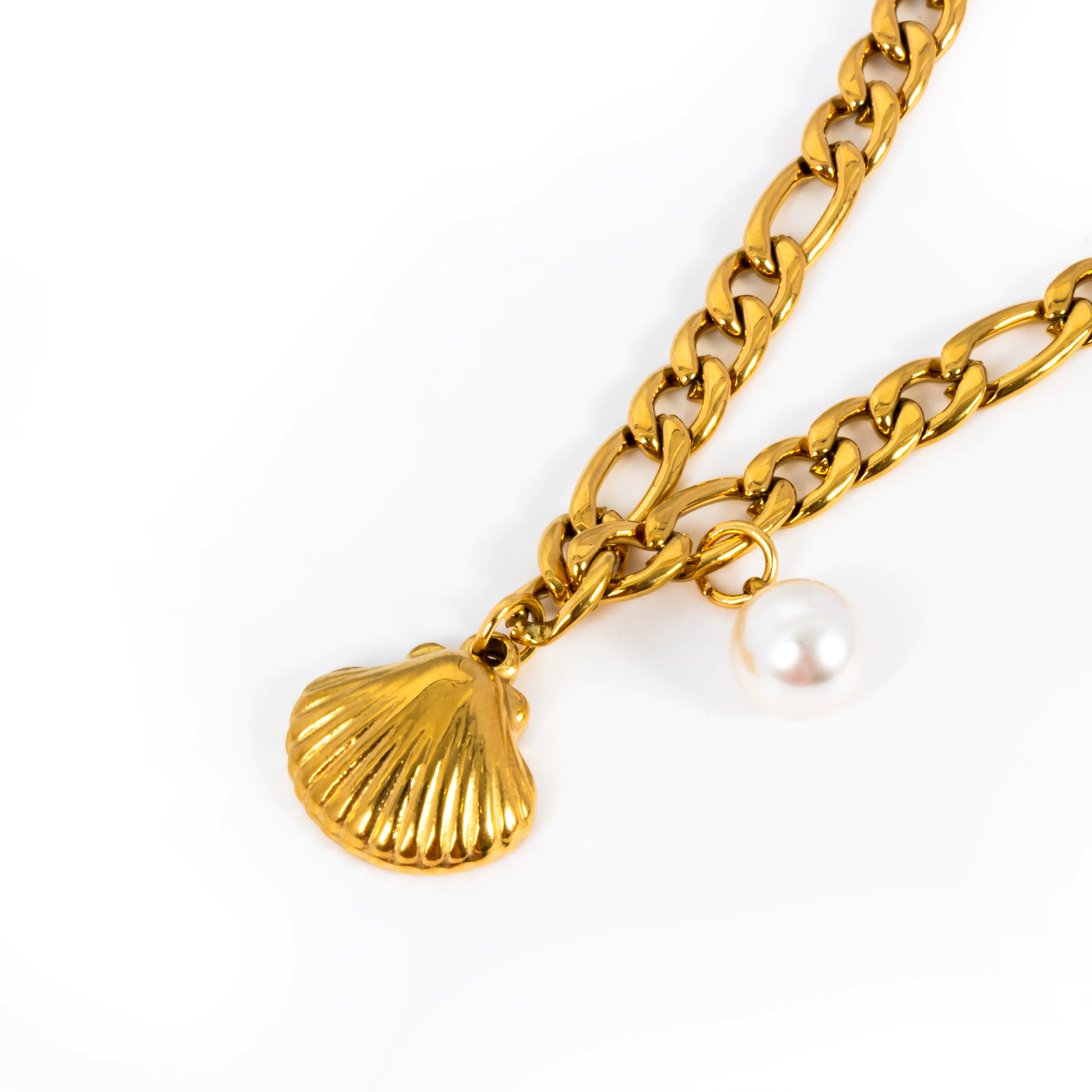 Pulsera con Dije Mar | Dorado Perla