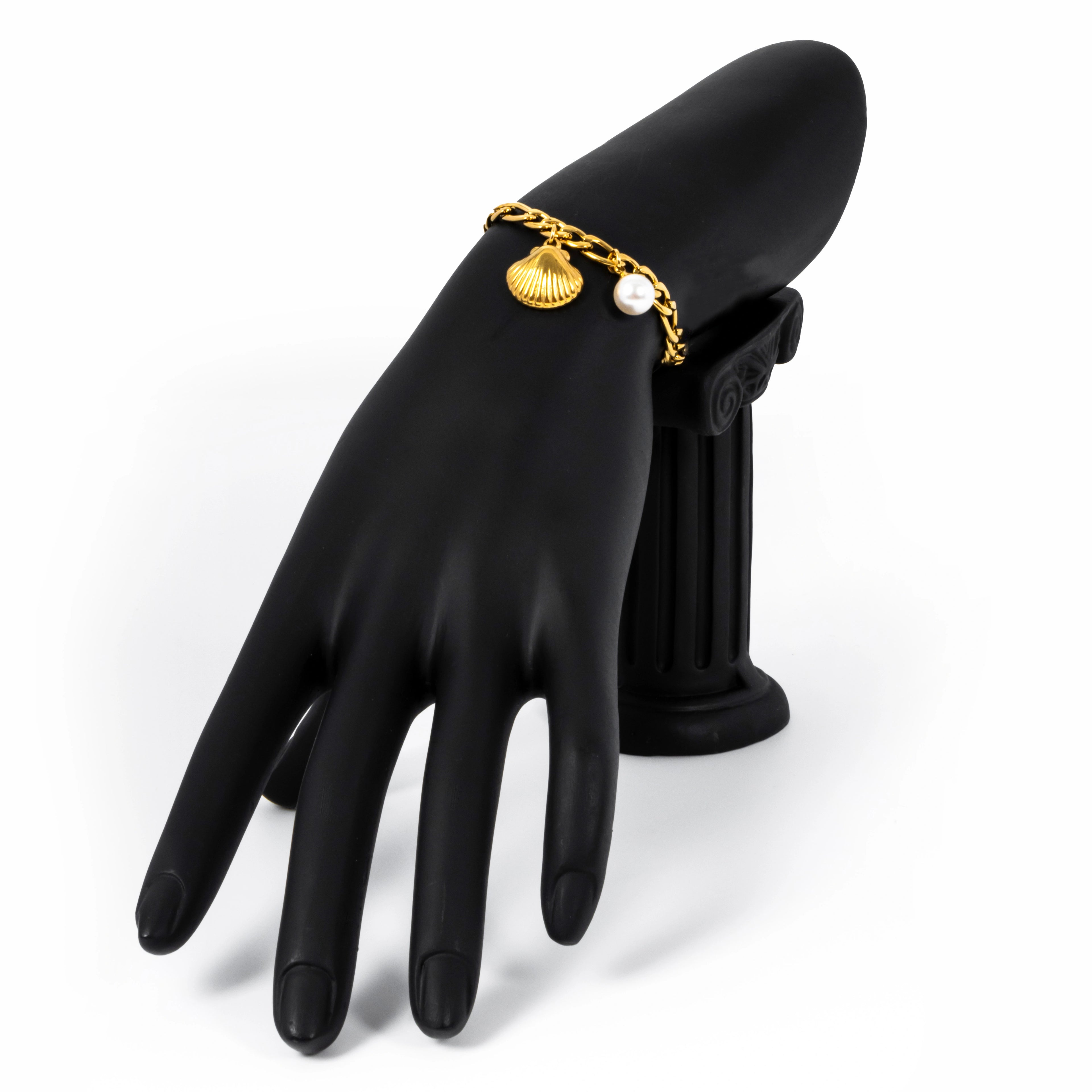 Pulsera con Dije Mar | Dorado Perla