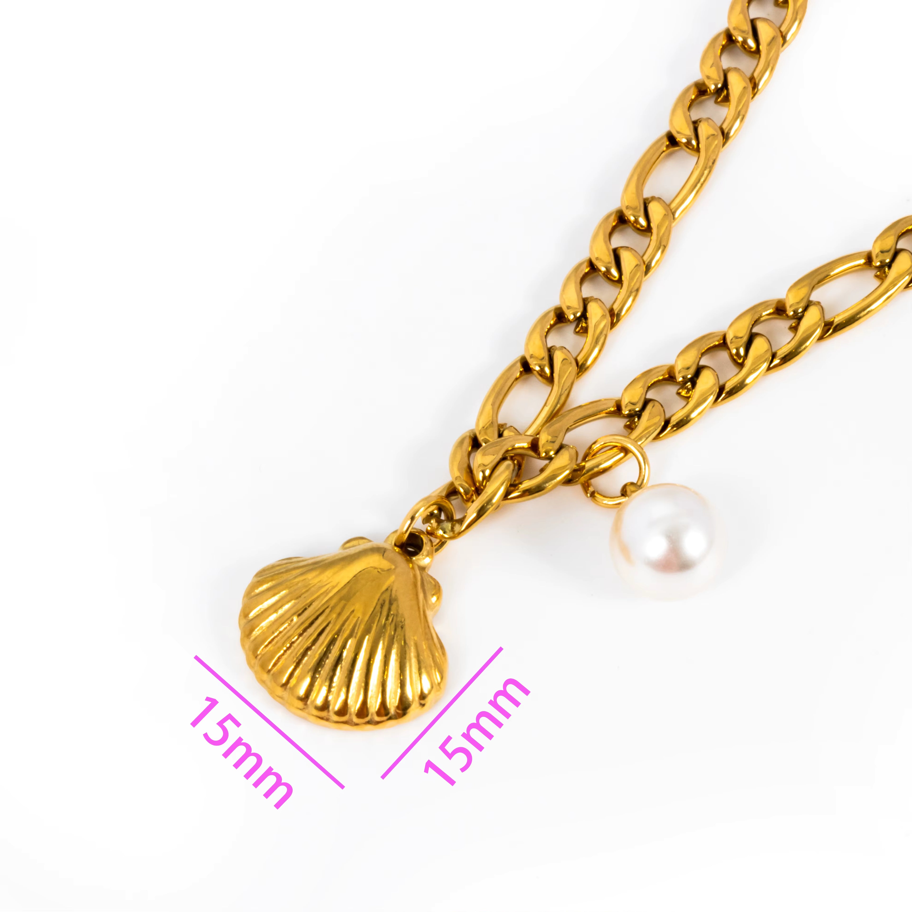 Pulsera con Dije Mar | Dorado Perla