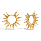 Argolla Con Silueta De Sol Radiante | Dorado