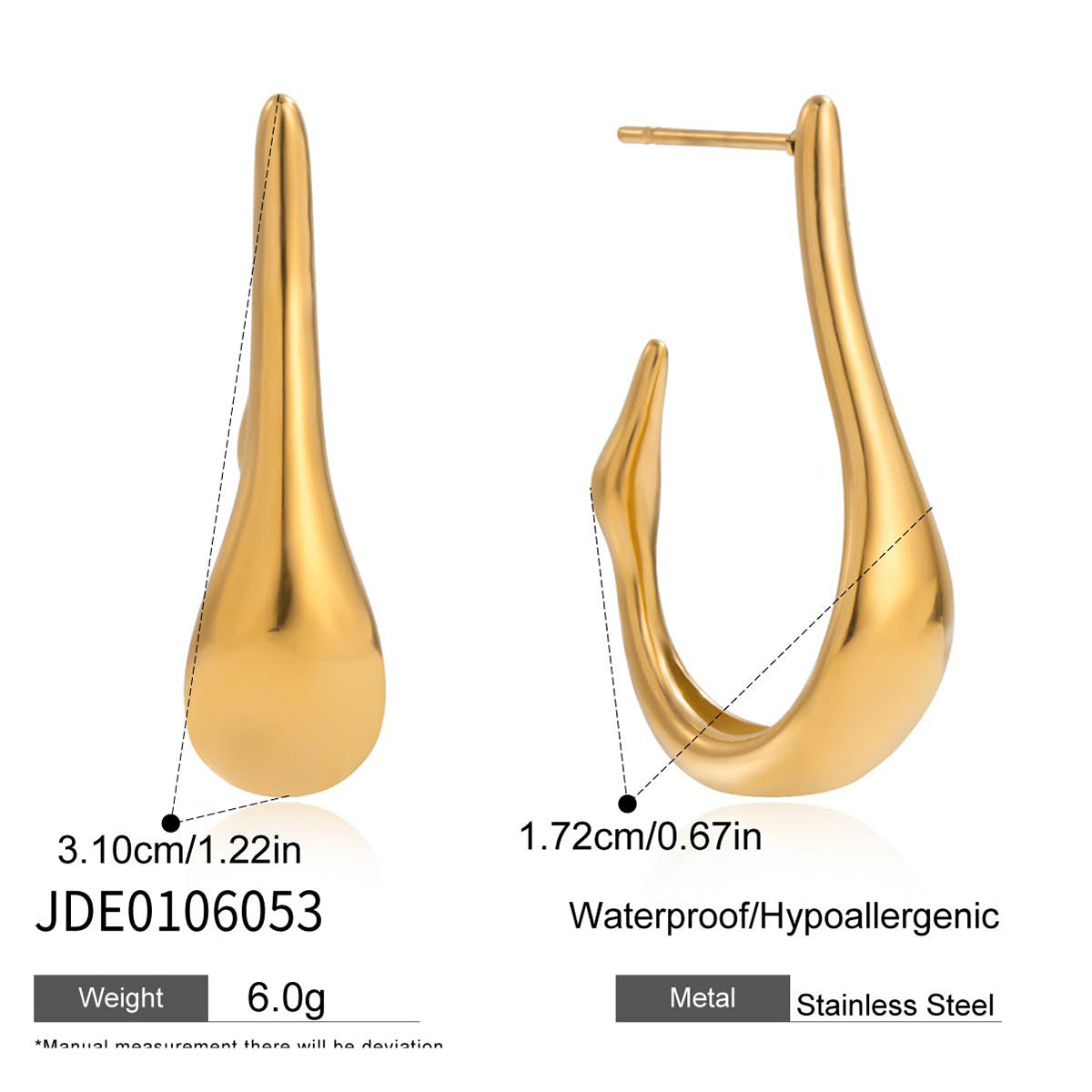 Zarcillo Anzuelo | Dorado