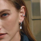 Par Ear Cuff Con Detalle De Circonia Central Brillante | Dorado