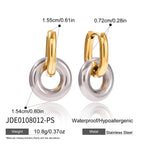 Argollas Con Dije De Aro Grueso Entrelazado | Bicolor y Dorado
